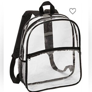 Clear Backpack with Black Trim for kids or adults
